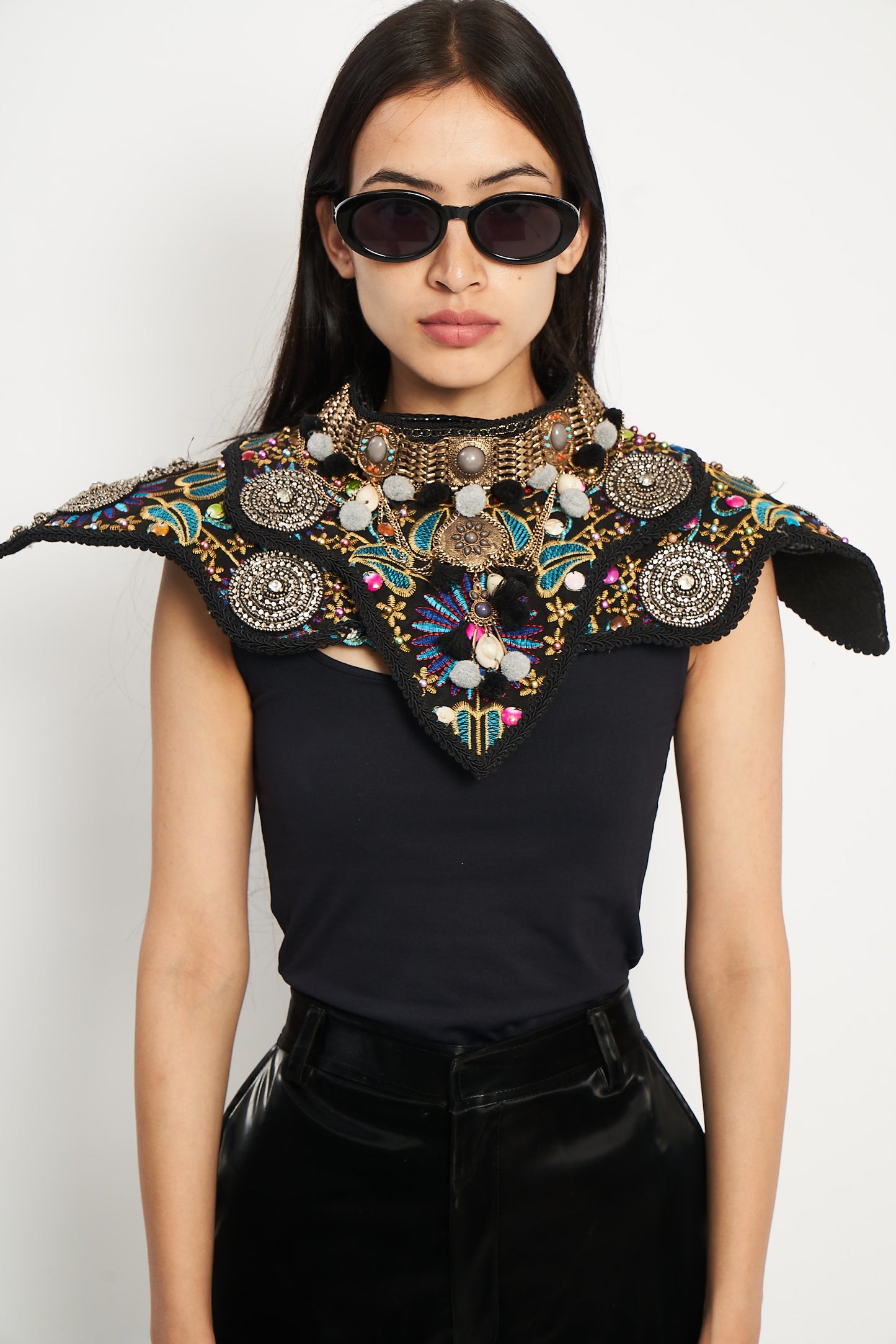 Embroidered Beaded Regal Shoulder Bolero