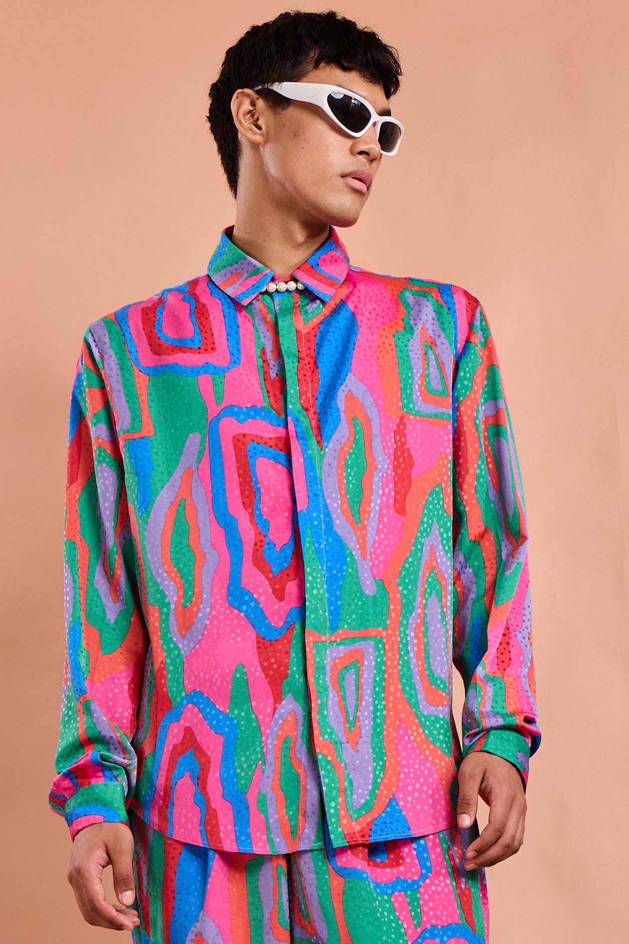 Vibrant Multicolour Abstract Print Shirt