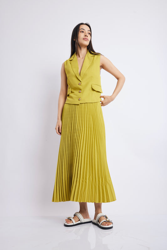 MUSTARD WAISTCOAT SET