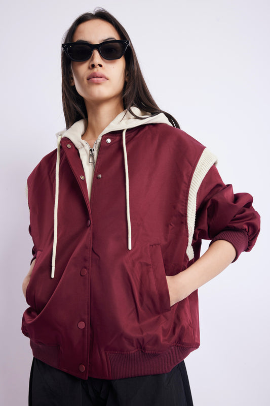 MAROON WIND JACKET