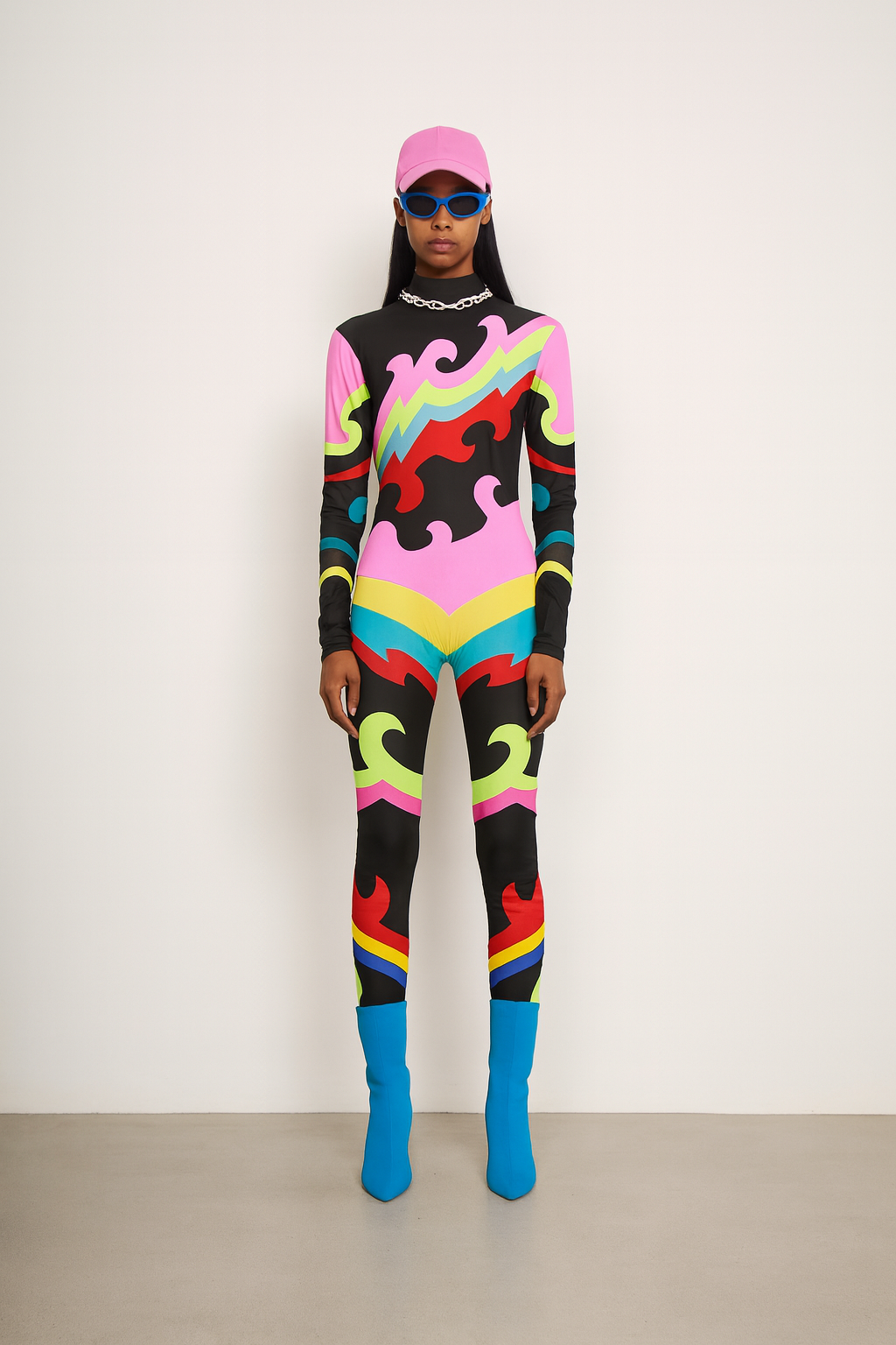 Neon Wave Multicolor Jumpsuit