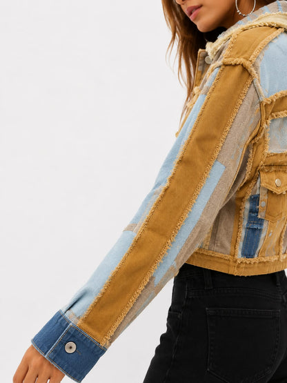 Boho Patchwork Fringe Jacket