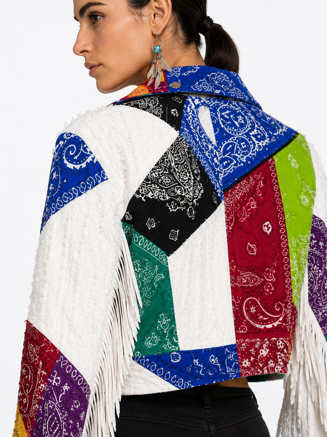Mix bandana tassel biker