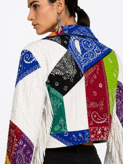 Mix bandana tassel biker