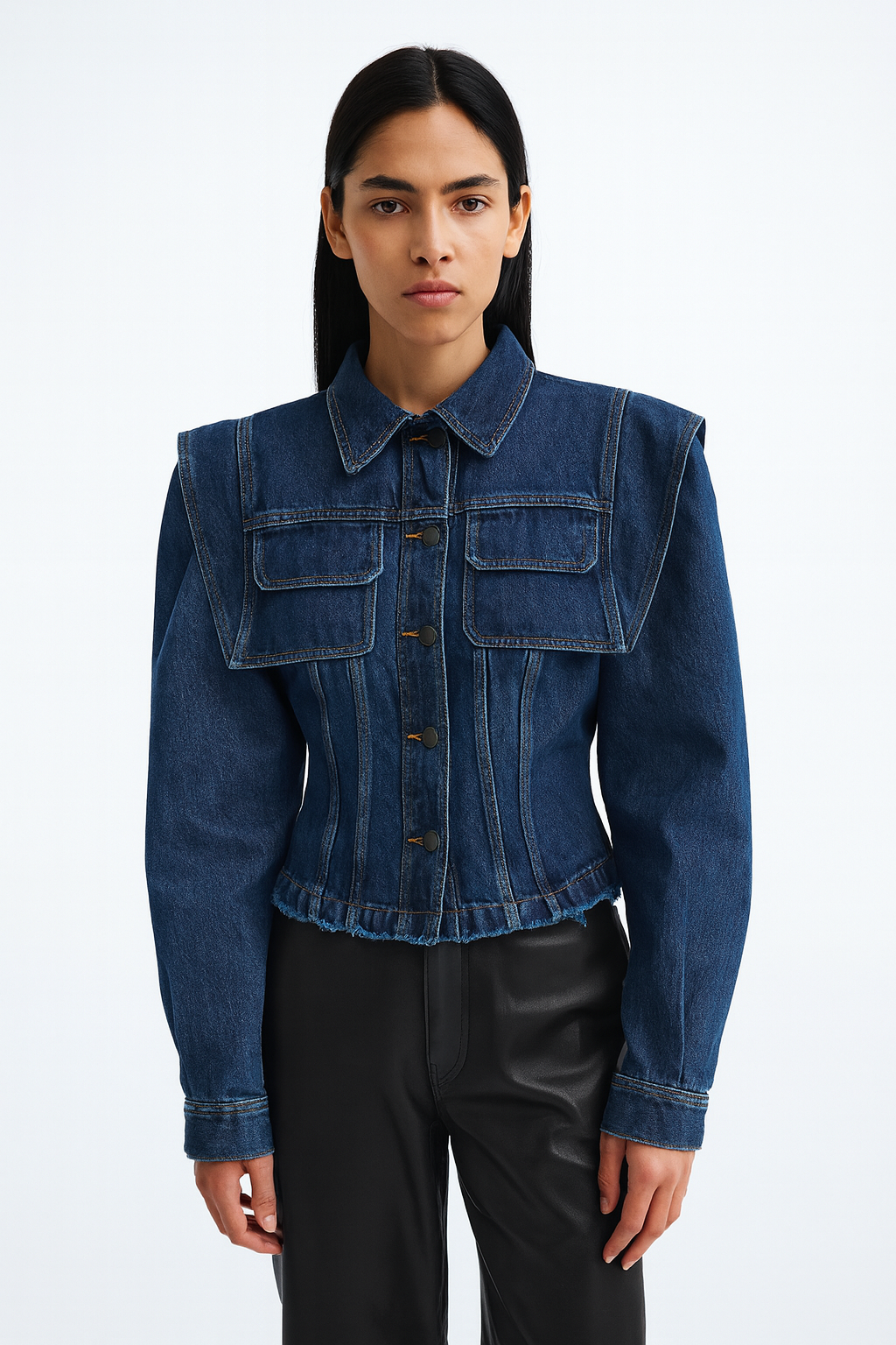 Denim flap jacket