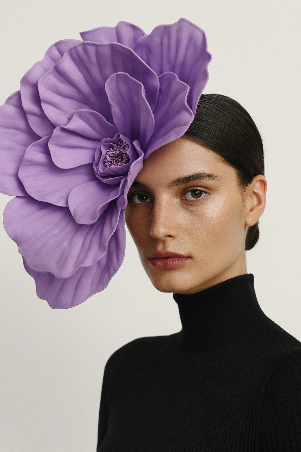 Lavender Bloom Sculptural Headpiece