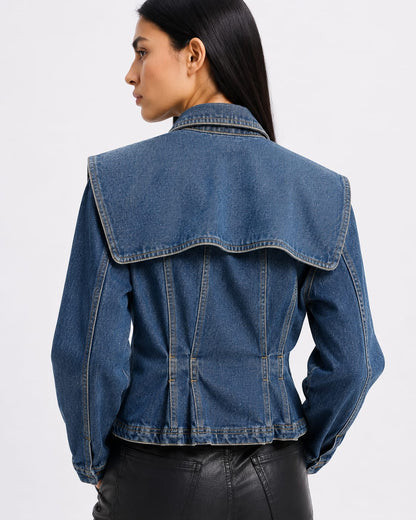 Denim flap jacket