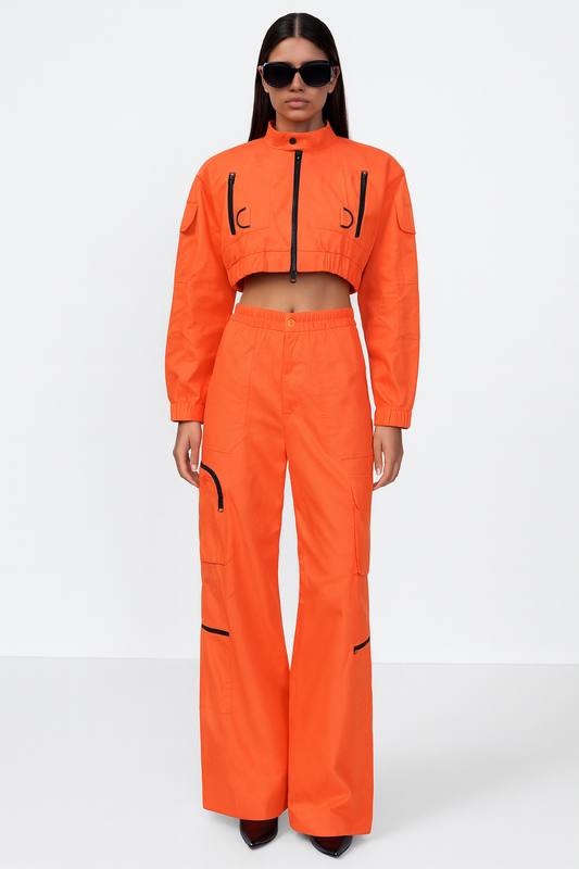Flame Orange Utility Co-ord Set