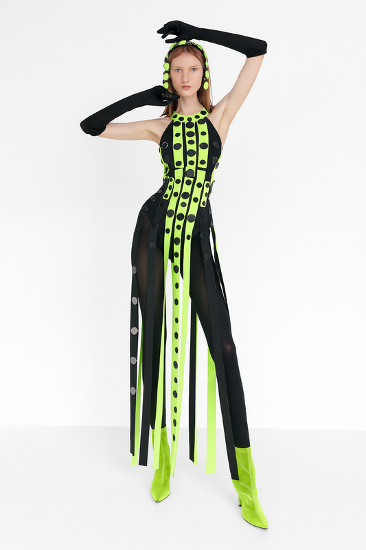 Neon Nexus Cutout Strapped Jumpsuit
