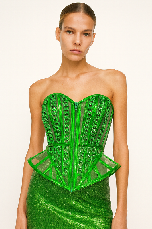 Emerald Green Structured Corset