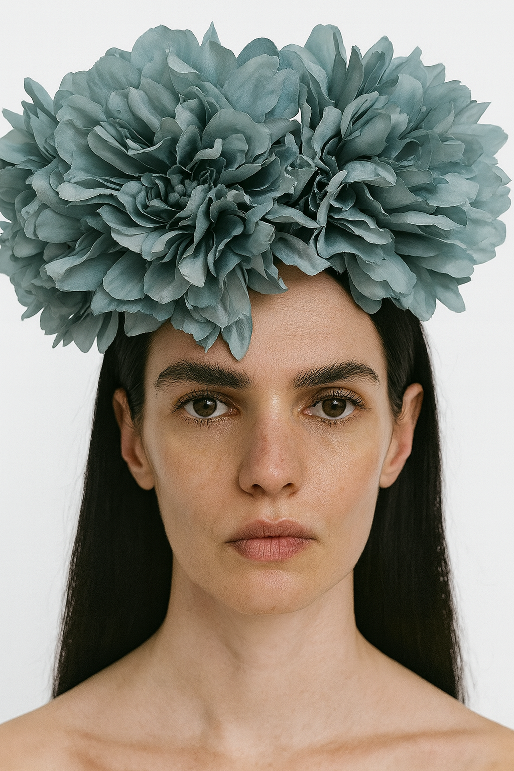 Dusty Teal Bloom Headpiece