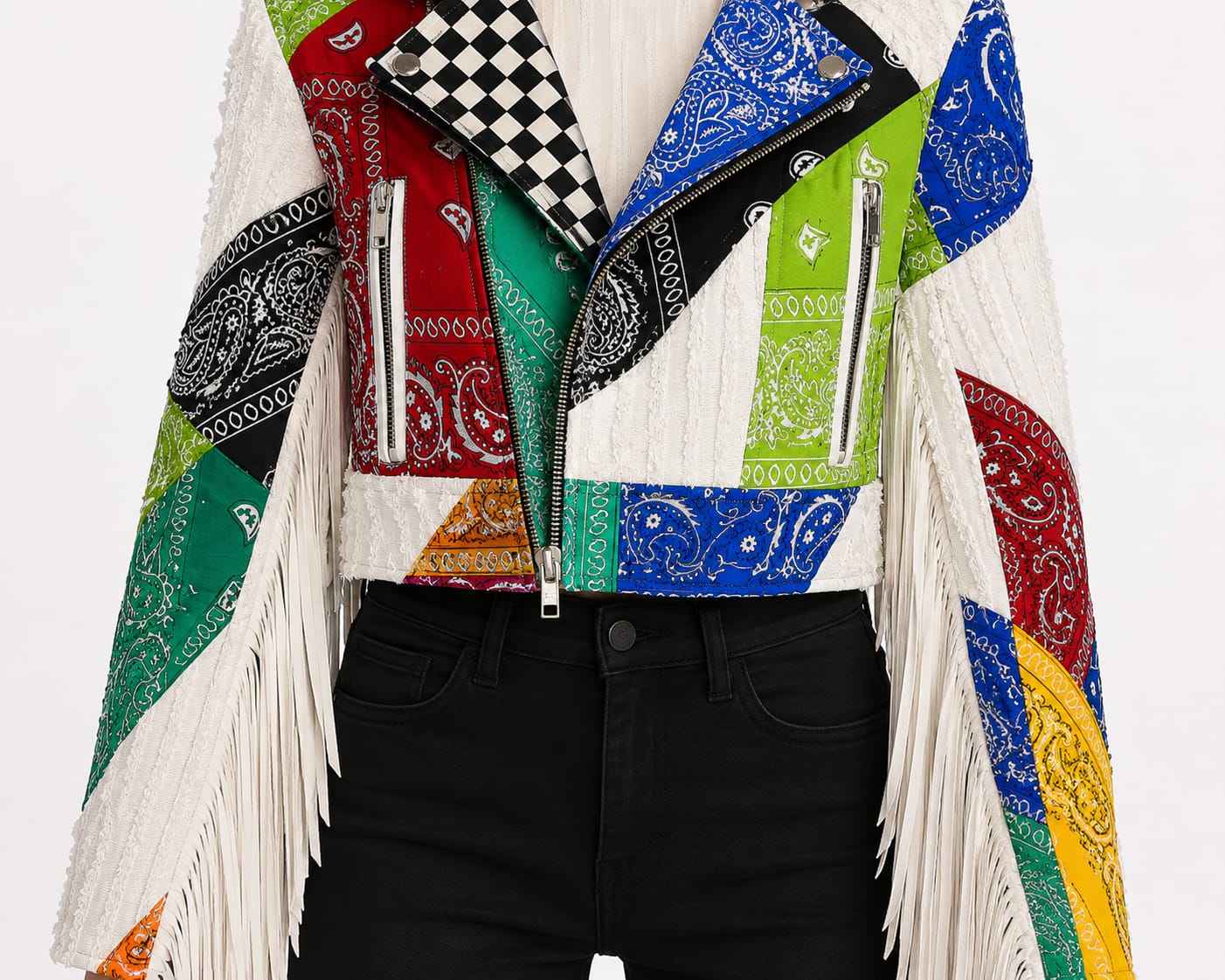Mix bandana tassel biker