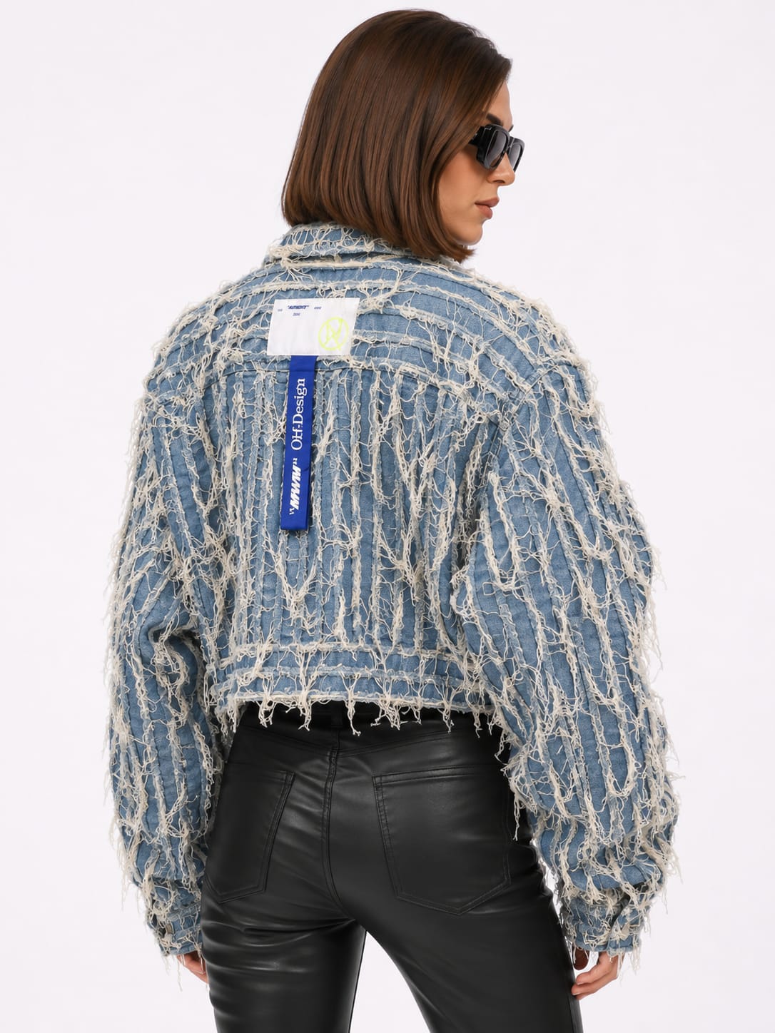 Ripped fringe oversize shirt