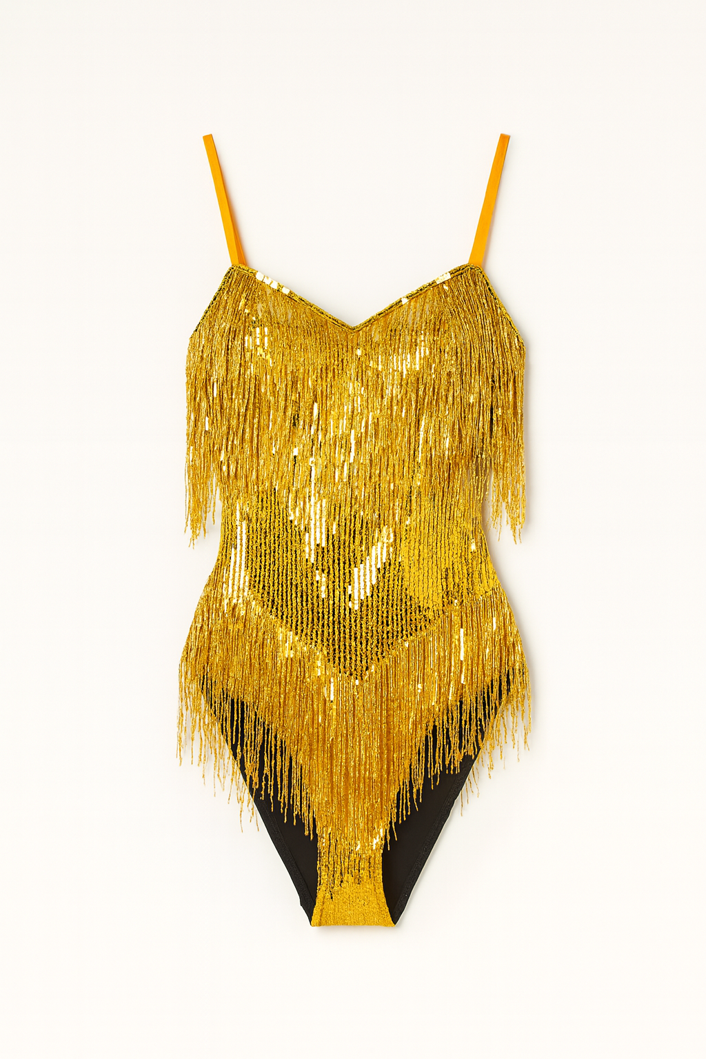 Golden Mirage Fringe Sequin Bodysuit